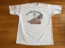 Camisa masculina vintage mountain bike extra grande branca ponto único extremo 1994 comprar usado  Enviando para Brazil