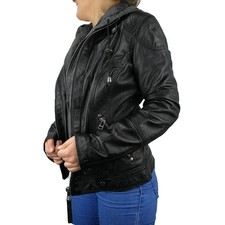 Schwarze damen lederjacke gebraucht kaufen  Meiningen