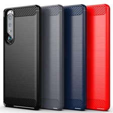 Capa telefone gel fibra de carbono silicone fina para Sony Xperia 1 10 VI 5 IV III comprar usado  Enviando para Brazil