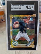 2019 Bowman Chrome Mega Box Jesus Luzardo refrator dourado/50 SGC 9.5 comprar usado  Enviando para Brazil