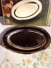 Usado, Bandeja de prato plano oval Tramontina Falstaff Travessa aço inoxidável BRASIL 13,5" X 9" comprar usado  Enviando para Brazil