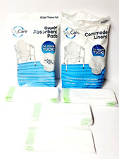 Balde para cadeira sanitária portátil TidyCare cabeceira cômoda forros + almofadas absorventes comprar usado  Enviando para Brazil