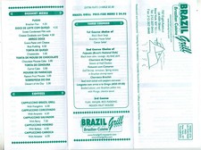 Brazil grill menu for sale  Dallas