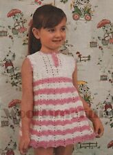 Vestido/túnica de verão de crochê para meninas bonitas. Instruções 4ply e DK., usado comprar usado  Enviando para Brazil