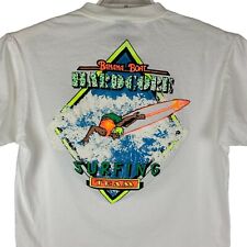 Camiseta Vintage Banana Boat Surfing Team Grande Anos 90 Surfista Flórida EUA Masculina Branca comprar usado  Enviando para Brazil