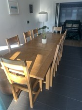 Solid oak dining for sale  EAST MOLESEY