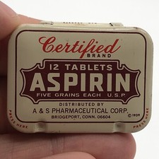 Vintage pharmaceuticals aspiri for sale  Onalaska