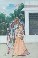 Mughal silk painting for sale  SOUTH MOLTON