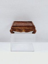 Vaso de resina marrom oriental asiático quadrado 4" suporte base de exibição comprar usado  Enviando para Brazil