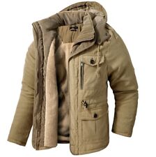 Jaqueta Parka Masculina de Inverno Acolchoada Grossa com Capuz – Casaco Quente de Lã Externo comprar usado  Enviando para Brazil