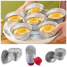 50Pcs Non-stick Baking Cup Tray Food Grade Tinfoil Tray Pudding comprar usado  Enviando para Brazil