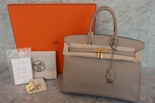 HERMES Birkin 35 Togo Togo Torebka Gris Tourterelle Square L (2008), używany na sprzedaż  Wysyłka do Poland