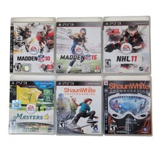 Lote de 6 jogos esportivos PS3 – Madden 15 10, NHL 11, Tiger Woods 12, Shaun White comprar usado  Enviando para Brazil