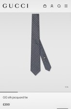 Gucci logo tie for sale  LONDON