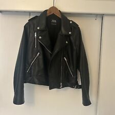 zara leather jacket for sale  LONDON