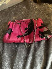 Pink satin clutch for sale  PETERLEE