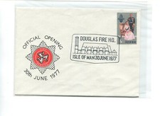 Usado, Capa de carimbo de mão Isle of Man 1977 Opening of Douglas Fire Station comprar usado  Enviando para Brazil