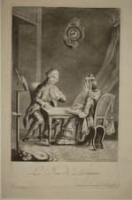 stampa antica old print Gioco del Domino game kupferstich Jacob Haid 1780 comprar usado  Enviando para Brazil