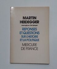 Heidegger réponses questions d'occasion  Paris VI