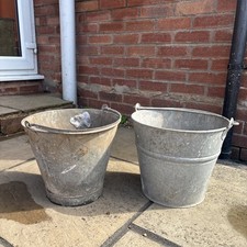 Galvanised scuttle planter for sale  MALVERN