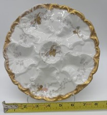 Placa de ostra antiga de 5 poços pintada à mão comprar usado  Enviando para Brazil