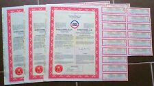 Lot 10 x EUROTUNNEL S.A, Paris  (1 Action = 10 FRF / 40p) + Coupons 4-18, usado comprar usado  Enviando para Brazil