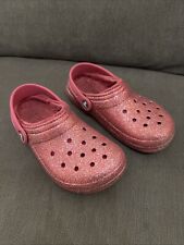 Pink sparkly crocs for sale  LIVERPOOL
