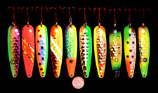 Novas iscas de pesca downrigger douradas 4 1/8" colheres de pesca truta salmão Walleye  comprar usado  Enviando para Brazil