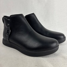 Botas de tornozelo Kuru de couro preto com zíper lateral tempo nuvem conforto suporte feminino 10,5M comprar usado  Enviando para Brazil