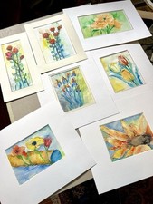 Acquerelli fiori arte usato  Schio