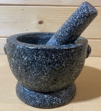 Usado, Moedor de especiarias Kruk tailandês argamassa e pilão pedra granito pilão - sólido e pesado 7" comprar usado  Enviando para Brazil