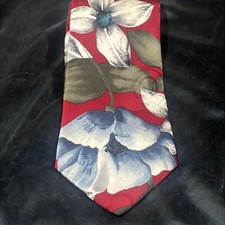 Gravata floral de seda importada vermelha bordô Ferracci vintage - Dia dos Pais masculino - comprar usado  Enviando para Brazil