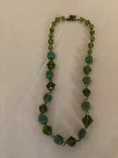 Vintage necklace green for sale  BEDFORD