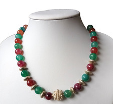 Collier kette achatperlen gebraucht kaufen  Grünwald