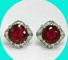 Brinco traseiro Omega rubi vermelho e diamante criado em laboratório 4 quilates acabamento em ouro branco 14K comprar usado Brinco traseiro Omega rubi vermelho e diamante criado em laboratório 4 quilates acabamento em ouro branco 14K comprar usado  Enviando para Brazil