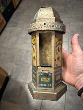 DISPENSADOR DE DOCES CHOCOLATE ANTIGO BANCO DE VENDA AUTOMÁTICA CHOCOLATE MENIER LATA LITHO comprar usado  Enviando para Brazil