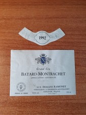 Etiquette batard montrachet usato  Spedire a Italy