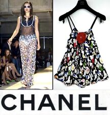 Blusa Chanel 2007 Vintage Estampa de Logotipo Animal Preta Top 34 36 2 4 6 Antiga P M comprar usado  Enviando para Brazil