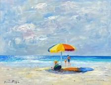 beach oil scene original for sale beach oil scene original for sale Saint Louis