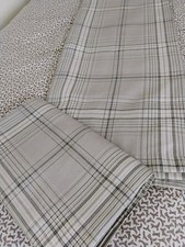 Grey check curtains for sale  NEWARK