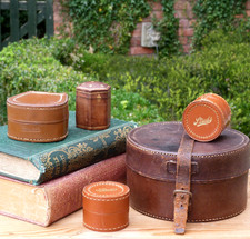 Leather collar box for sale  BRIDGNORTH