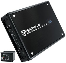 Amplificador de carro Rockville Krypton-M1 2000w pico/500w RMS mono 1 ohms + remoto, usado comprar usado  Enviando para Brazil