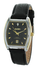 Relógio masculino Elgin pulseira de couro dois tons com janela de data mostrador de diamante FG109BLK comprar usado  Enviando para Brazil
