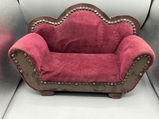 Sofá antigo vintage boneca veludo cabeça de unha acabamento vitoriano, usado comprar usado  Enviando para Brazil