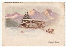 Cartolina augurale epoca usato  Fiumicello Villa Vicentina