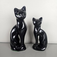 Estatueta moderna de cerâmica de gatos pretos meados do século vintage retrô 8 e 10 decoração para casa comprar usado  Enviando para Brazil