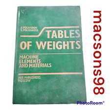 Table of Weights Machine Elements and Materials Mir Publishers Moscow 1989 GDR comprar usado  Enviando para Brazil