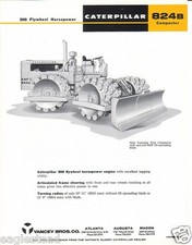 Folheto de equipamento - Caterpillar - 824B - Compactador recusa lixo 1966 (EB789) comprar usado  Enviando para Brazil