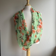 Cachecol feminino vintage gola infinito estampa floralcore rosa retrô romântico comprar usado  Enviando para Brazil
