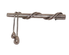 Tv Mexicano Prata Esterlina 63 925 Bar embrulhada gotejamento Modernista Broche Pin comprar usado  Enviando para Brazil